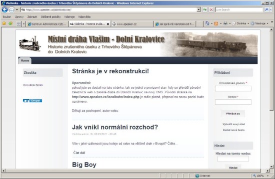 Rekonstrukce webu