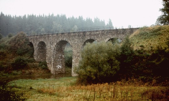 Keblovský viadukt, stav v roce 1979